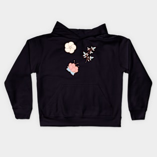 Cute flowers and leaves pattern Kids Hoodie